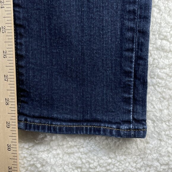 J Crew Jeans Mens Sz 32 Blue Flex Stretch Mid Rise Skinny Leg Dark Wash 31x29 - Picture 8 of 14